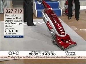 Electrolux The Power Of Red Upright Vacuum Cleaner Demonstration QVC UK With Jill Franks