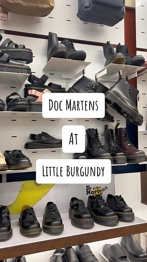 Doc Martens of all styles and colors are at Little Burgundy! Check them out in-store today! 🖤 #docmartens #littleburgundyshoes #avalonmall | Avalon Mall