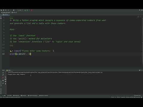 Python-Get a sequence of comma-separated numbers from user and generate a list or tuple.