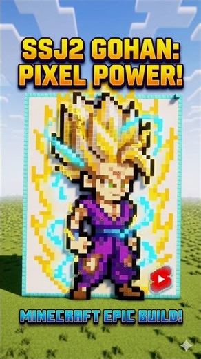I Built the ULTIMATE Son Gohan Pixel Art in Minecraft! #minecraft #lifeisbutadream #indianflag