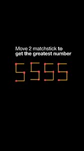 157K views · 369 reactions | Math riddle: how to get the greatest number #matchstick #mathriddles #math #puzzle #iqtest #reels | Cheng Luo | Facebook