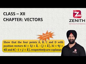 Show that the four points A, B, C and D with position vectors 4i ̂+5j ̂+k ̂, -(j ̂+k ̂ ), 3i ̂+9....