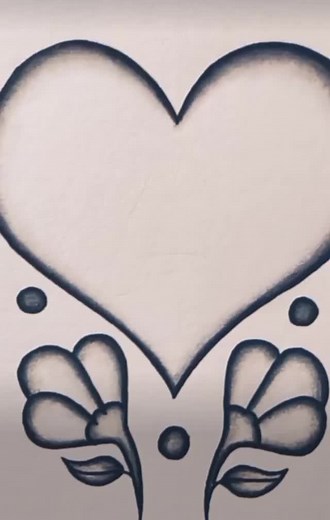 Creative Heart Coloring with Floral Elements