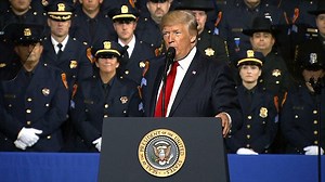 President Trump talks crackdown MS-13 gang in Long Island