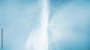 Concept analog clock infinity time looping animation copy space background. Stock Video