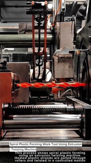 Spiral Plastic Forming Work Tool Using Extrusion Twisting Machine #worktool