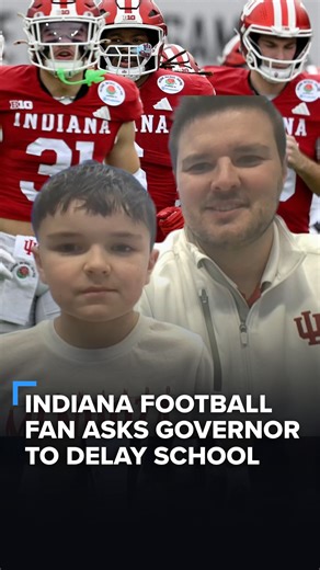NewsNation on Instagram: "#Indiana superfan Parker York is taking matters into his own hands to make sure all Hoosier fans are able to watch Monday’s national championship game against Miami by writing a letter to Gov. Mike Braun requesting school be delayed so he can stay up late to watch the game."