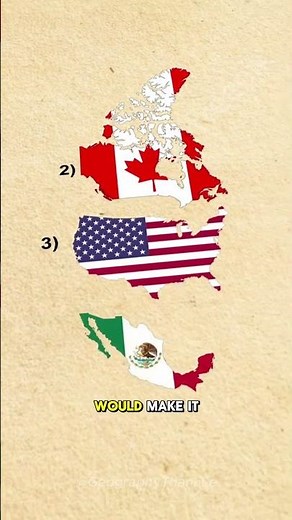 What if Canda, US and mexico joins together to be one single country? #worldgeography #shorts #usa
