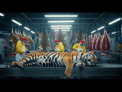 Inside Tiger Leather Factory Million-Dollar Products Are Made from Anaconda Skin (Full Process)