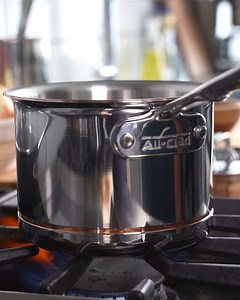 Enjoy even heat & expert precision with our Copper Core cookware. We’ll let you in on our secret: our Copper Core cookware is fully bonded with a middle layer of copper, which is ultra-conductive for precise temperature control, making it perfect for sauces. Order yours today: https://www.all-clad.com/copper-core-5-ply-bonded-cookware-sauce-pan-with-lid-3-quart.html | All-Clad Metalcrafters