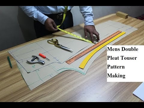 Man pleated trousers pattern for beginners | Tailored pleated trouser pattern drafting ‪@rmgpm16‬