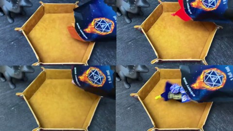 QMAY Polyhedral Dice - 48PCS Mystery Dice Set, Various Styles, Random DND Dice Patterns & Dice Bag, 6 Mystery Bags, D&D Gifts for Dungeons and Dragons, RPG, MTG,Role Playing Table Game