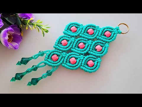 Mini macrame wall hanging tutorial for beginners | DIY Macrame ornaments | Mini macrame Wall Hanging