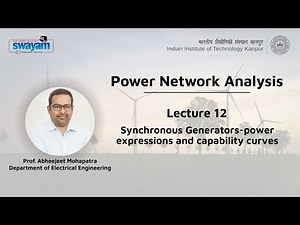 Lecture 12: Synchronous Generators-power expressions and capability curves