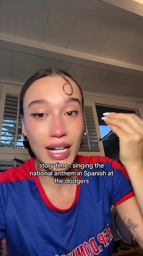 Nezza Sings National Anthem in Spanish at Dodgers Game