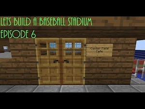 Minecraft Creative - Let's Build a Baseball Stadium - Center Field Cafe