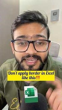 Don't apply border in Excel like this‼️Instead Use Amazing Trick #excel #exceltips #shorts