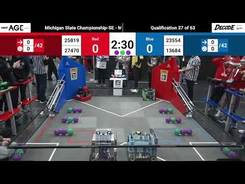 FTC Michigan State Championships SE 2025 Marie Curie - Qualification Match 37 - Infinity Tech 13684