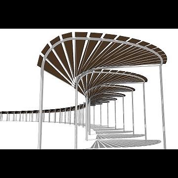 3d modeling a walkway shade using Sketchup