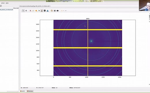[PyFAI] - 二维XRD 校准与积分 Calibration of an X-ray diffraction