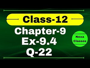 Class 12 Ex 9.4 Q22 Math | Chapter9 Class12 Math | Differential Equations | Ex 9.4 Q22 Class 12 Math