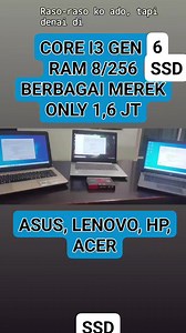 LAPTOP MURAH BERBAGAI MEREK ASUS, HP, LENOVO, ACER CORE I3 GEN 6 RAM 8/256 READY 100 UNIT #LAPTOPMURAH #LAPTOPSECOND Ermi Yusnita Jual Beli Laptop Second Medan Mobile Knights Laptop Center Lapt0pss Bengkel Komputers | Academic's Dedi | Facebook