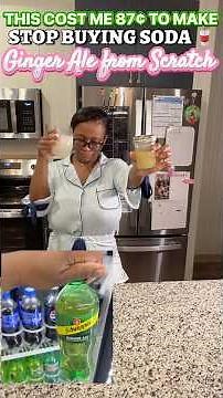 This homemade ginger ale recipe tastes better than store bought soda and costs less. #homemadesoda