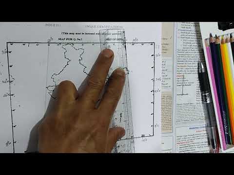 ISC Geography Map of India - Latitude Longitude