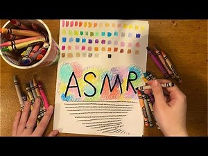Crayon ASMR No talking 🖍️ Sorting, Writing, Drawing, Paper Sounds for Sleep, Relaxation & Tingles