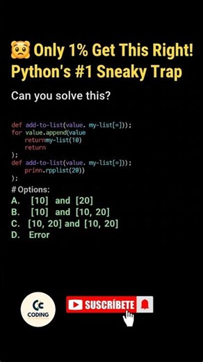 Only 1% get this right. do you? Python Sneaky trap #python