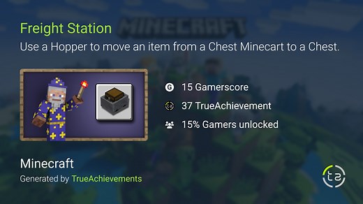 Freight Station achievement in Minecraft