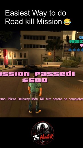 Road Kill Mission Easiest Way 😂 in GTA VICE CITY #shorts #gtavicecity #gaming