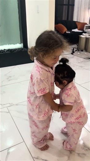 Daughter and baby sister go to bed with matching pajamas #shorts