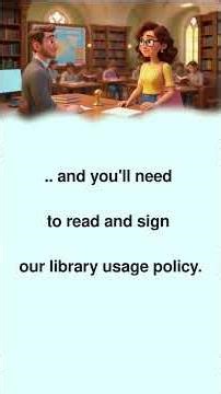 English Conversation at the Library | Easy English for Beginners | Simple Library Dialogue #english