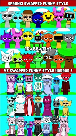 SPRUNKI SWAPPED FUNNY STYLE 🌈🤐VS HUMAN DELUXE OC #incredibox #sprunkimod #sprunkisong #roblox