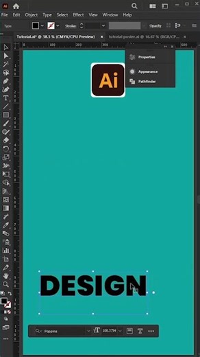 Mastering Dynamic 3D Text: Create stunning typographic design in Illustrator #shorts #typography