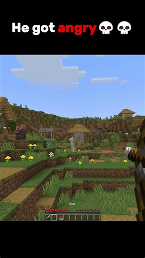 He got angry💀💀 #minecraft #shorts