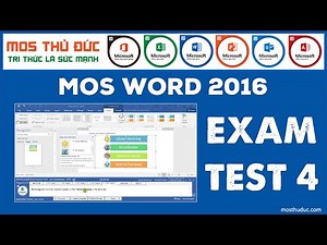 MOS Word 2016 Practice Exam 4