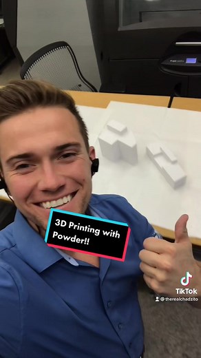 3D printing with powder!! #architecture #fyp #3dprinting #satisfying | 3d printed