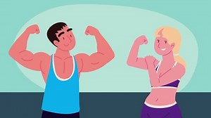 Strong Couple Athletics Persons Animation 4k Stock Footage Video (100% Royalty-free) 1098593539 | Shutterstock
