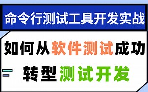 2023最新版实战讲解命令行测试工具开发，一步教你如何从功能测试到转型到测试开发！！
