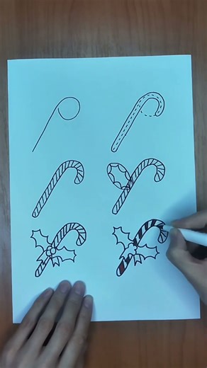 Drawing Step by Step 🎄 Candy | My Original Work #drawing#originalwork #art #shorts #merrychristmas