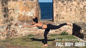 Alright Rockstars let's get shredded! Try this 15-Minute full Body Shred workout inspired by the landscape of beautiful Puerto Rico! Your workout plan: http://thebettyrocker.com/workout-plans/ ⭐ 3 rounds: 0:30 each move - feeling feisty? Try 0:45 of each move 👊🏼 1: Triceps Dips 2: Push Ups 3: Single Leg Squats (equal time each leg) - and hold onto the wall beside you or a chair to help balance 4: Single Leg Good Mornings (equal time each leg) - tap your foot down in between to help balance, ke