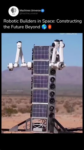 Machine | Learning | Knowledge on Instagram: "Robotic Builders in Space: Constructing the Future Beyond Earth 🌌 Caption Robotic technology is changing how structures are built in space. 🚀 These intelligent machines can assemble satellites, space stations, and future space habitats without human risk. Designed to work in zero gravity, space robots use AI, precision arms, and autonomous systems to build faster, safer, and smarter beyond Earth. This is not science fiction — it’s the future of spa