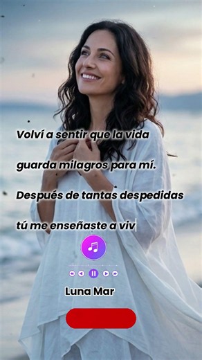Volví a Sonreír #musica #lunamar #detusojos #cancióndeamor https://youtu.be/CMtj8ieLBOE