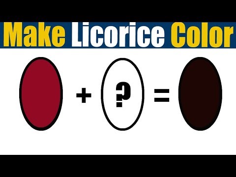How To Make Licorice Color What Color Mixing To Make Licorice