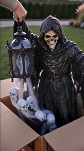 💀 Halloween Soul Harvester Animated Garden Light