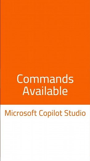 Internal Commands available for a Copilot Studio agent