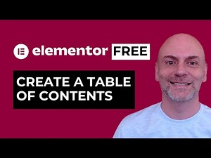 How to Create a Table of Contents in Elementor Free [Tutorial]