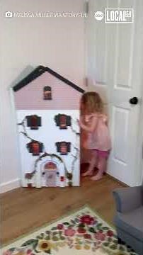 Parents build their kids a miniature mouse doll house